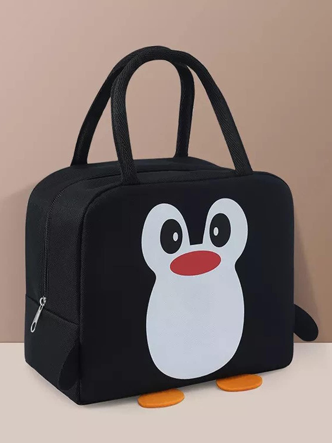 

HOUSE OF QUIRK Printed Insulated Reusable Lunch Bag, Black