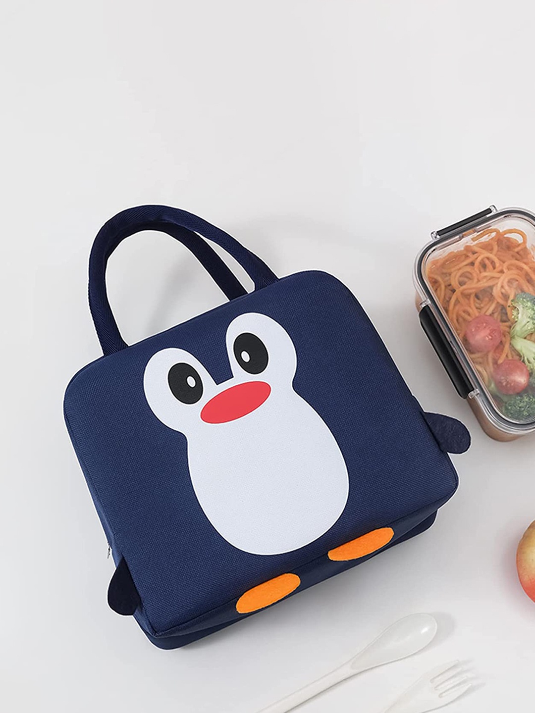 

HOUSE OF QUIRK Printed Insulated Reusable Lunch Bag, Blue