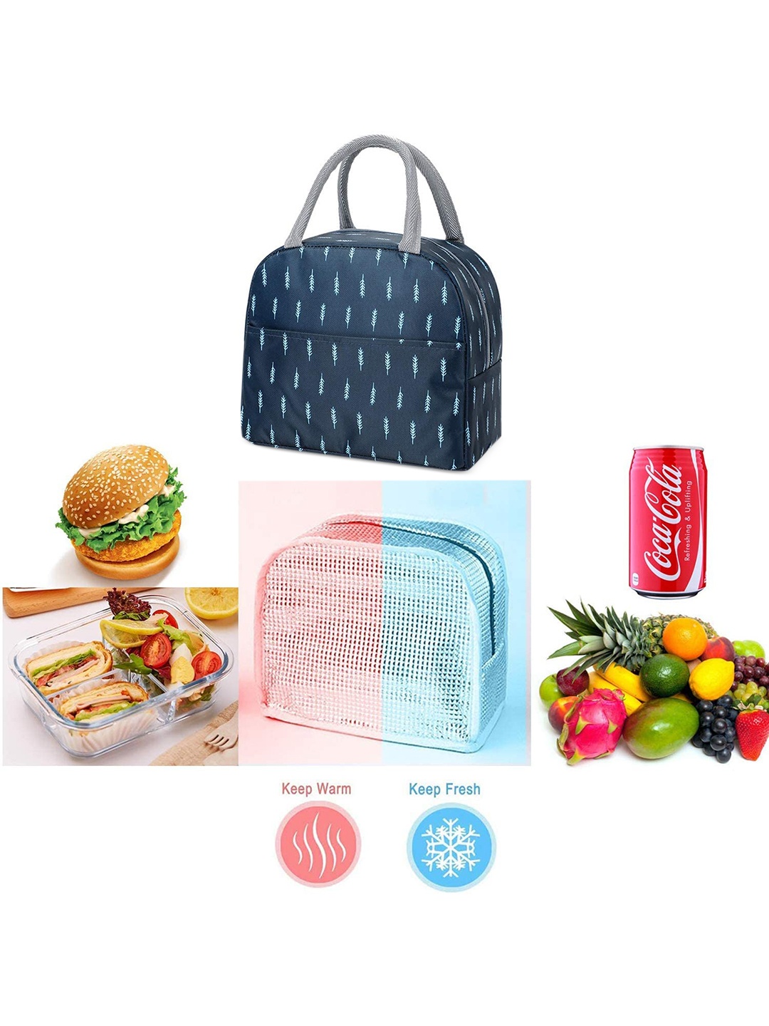 

HOUSE OF QUIRK Insulated Lunch Bags, Blue