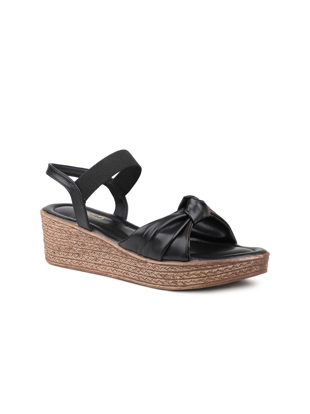 

Inc 5 Open Toe Wedge Heels With Bows, Black