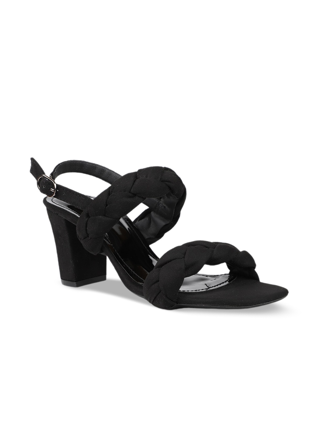 

Inc 5 Open Toe Braided Block Heels, Black