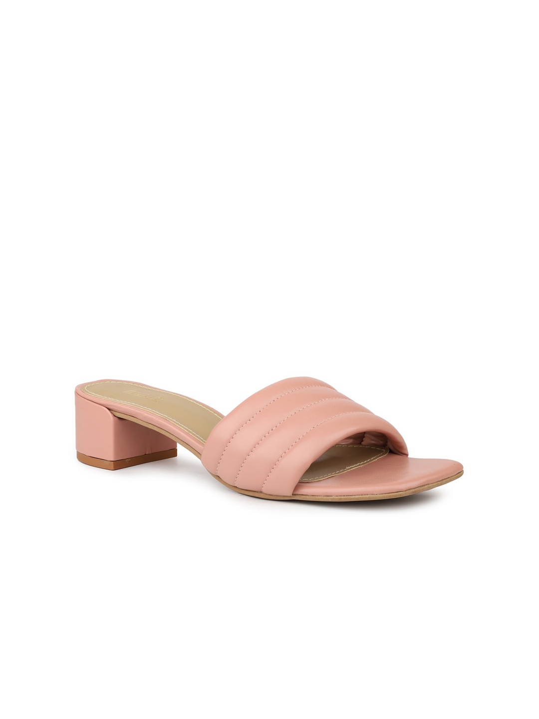 

Inc 5 Open Toe Synthetic Block Heels, Peach
