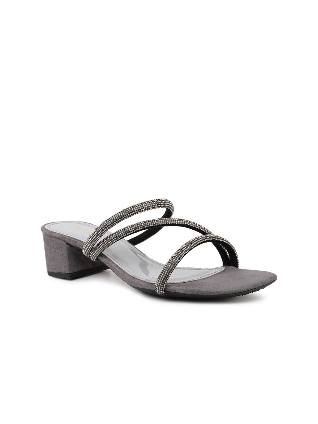

Inc 5 Grey Embellished Party Block Heels