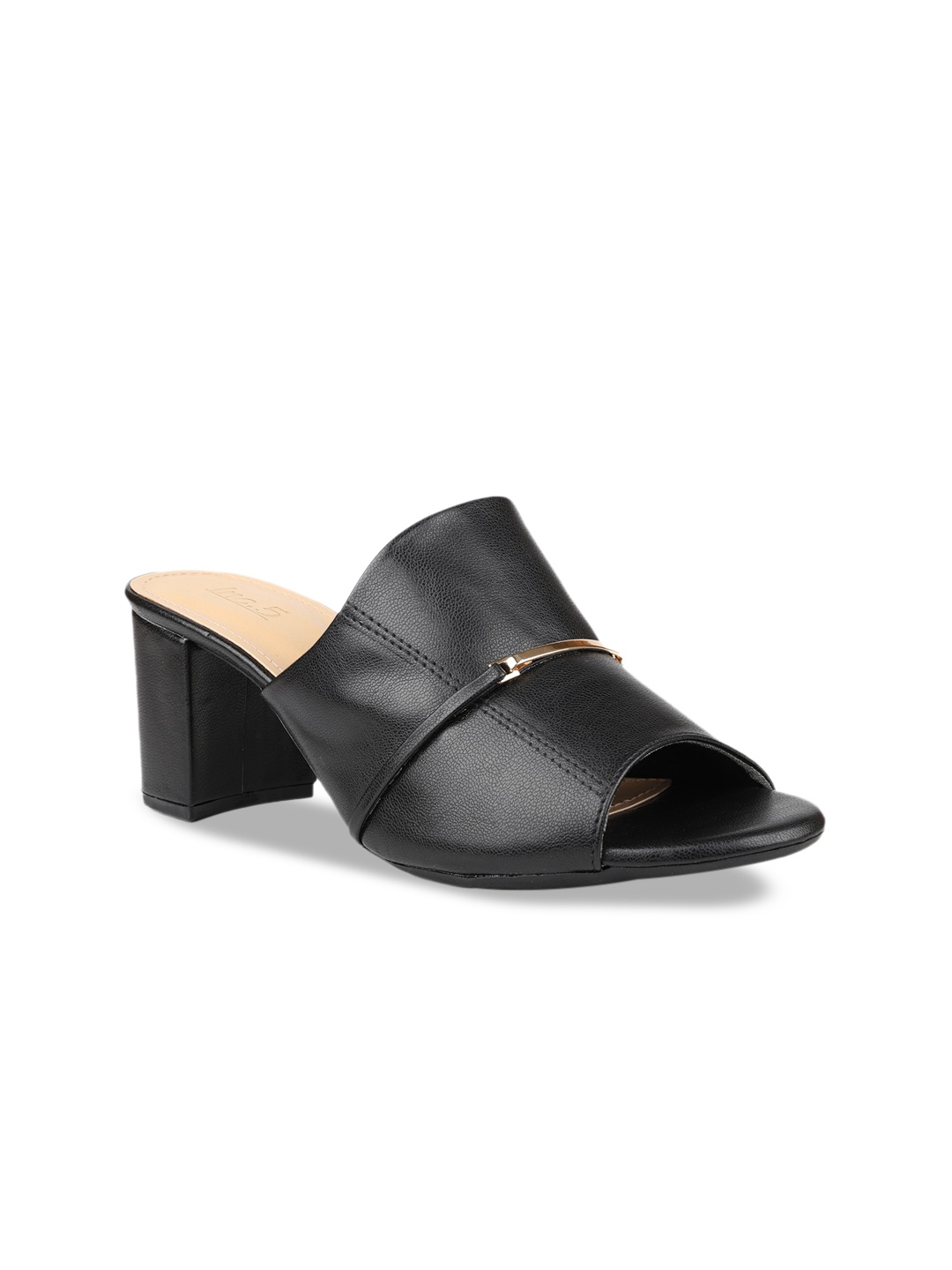 

Inc 5 Embellished Peep Toes Block Heels, Black