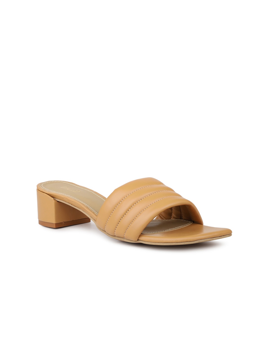 

Inc 5 Textured Open Toe Block Heels, Beige