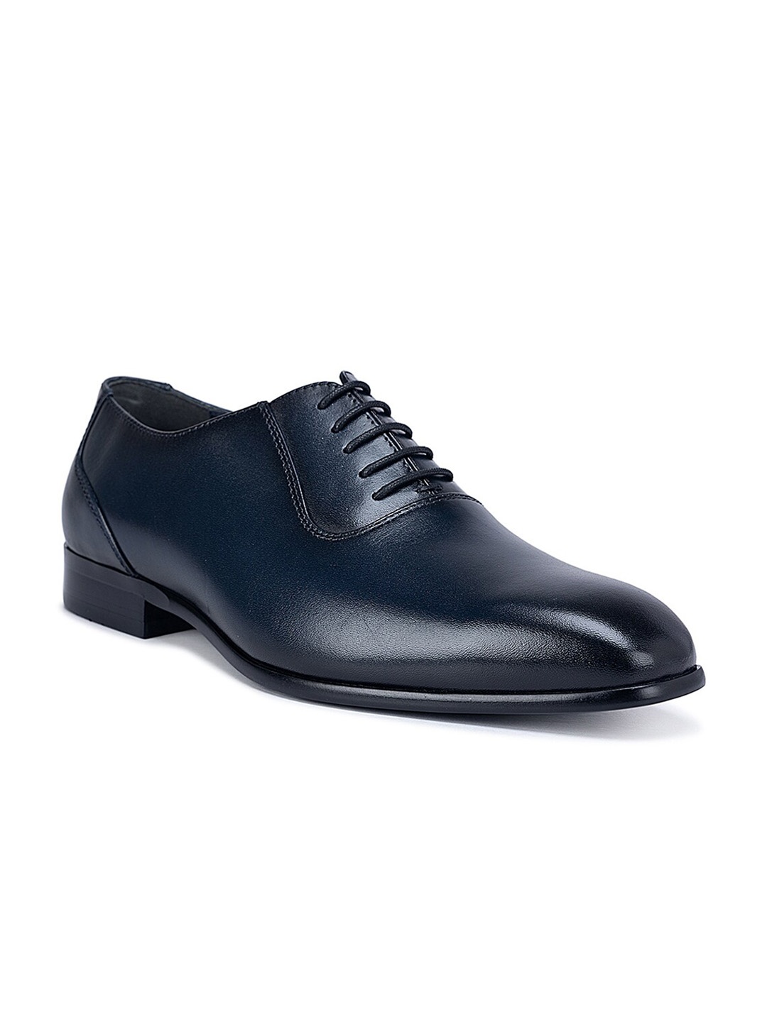 

ROSSO BRUNELLO Men Textured Leather Formal Oxfords, Navy blue