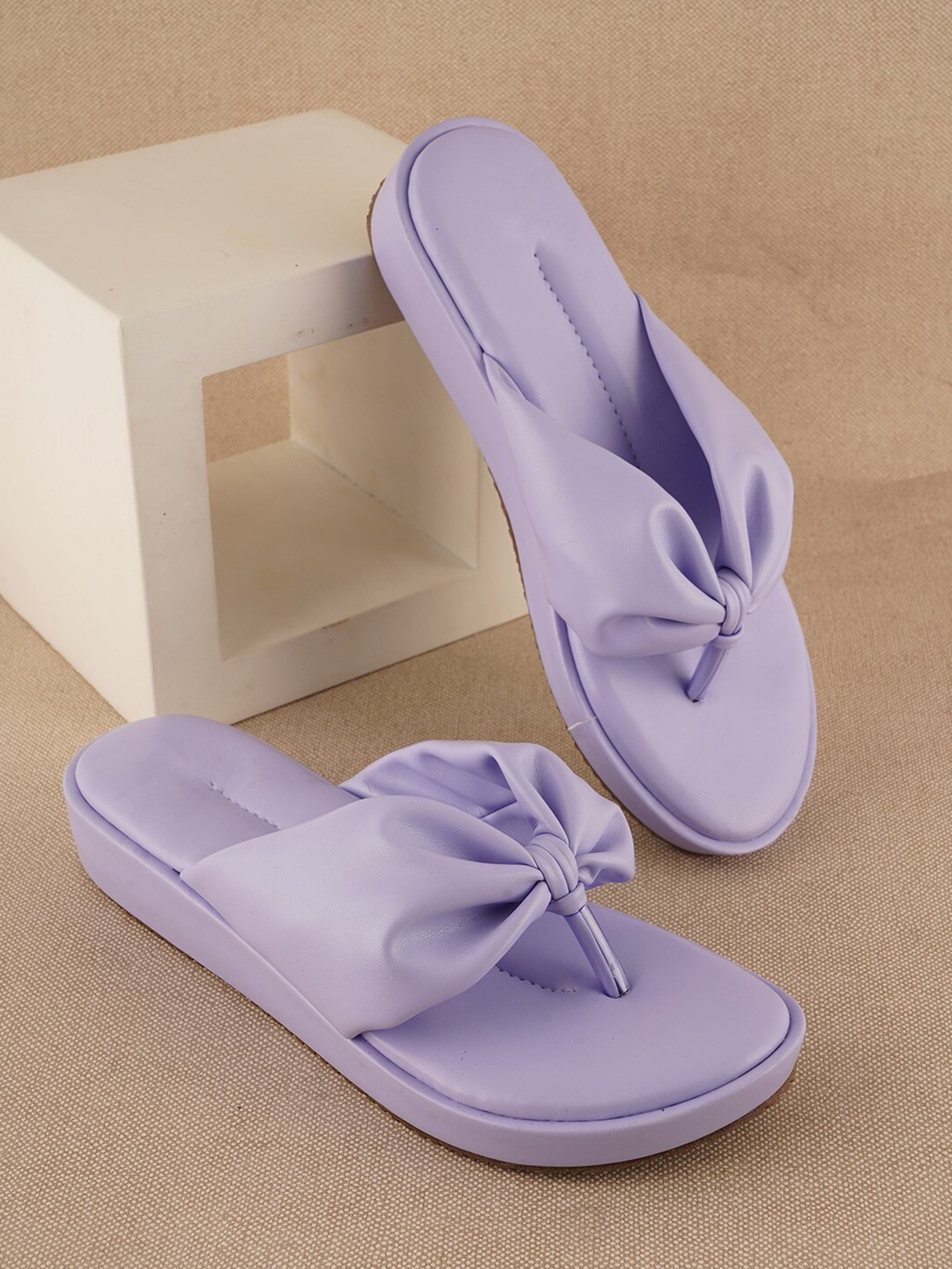 

SAPATOS T-Strap Flatform Heels, Lavender