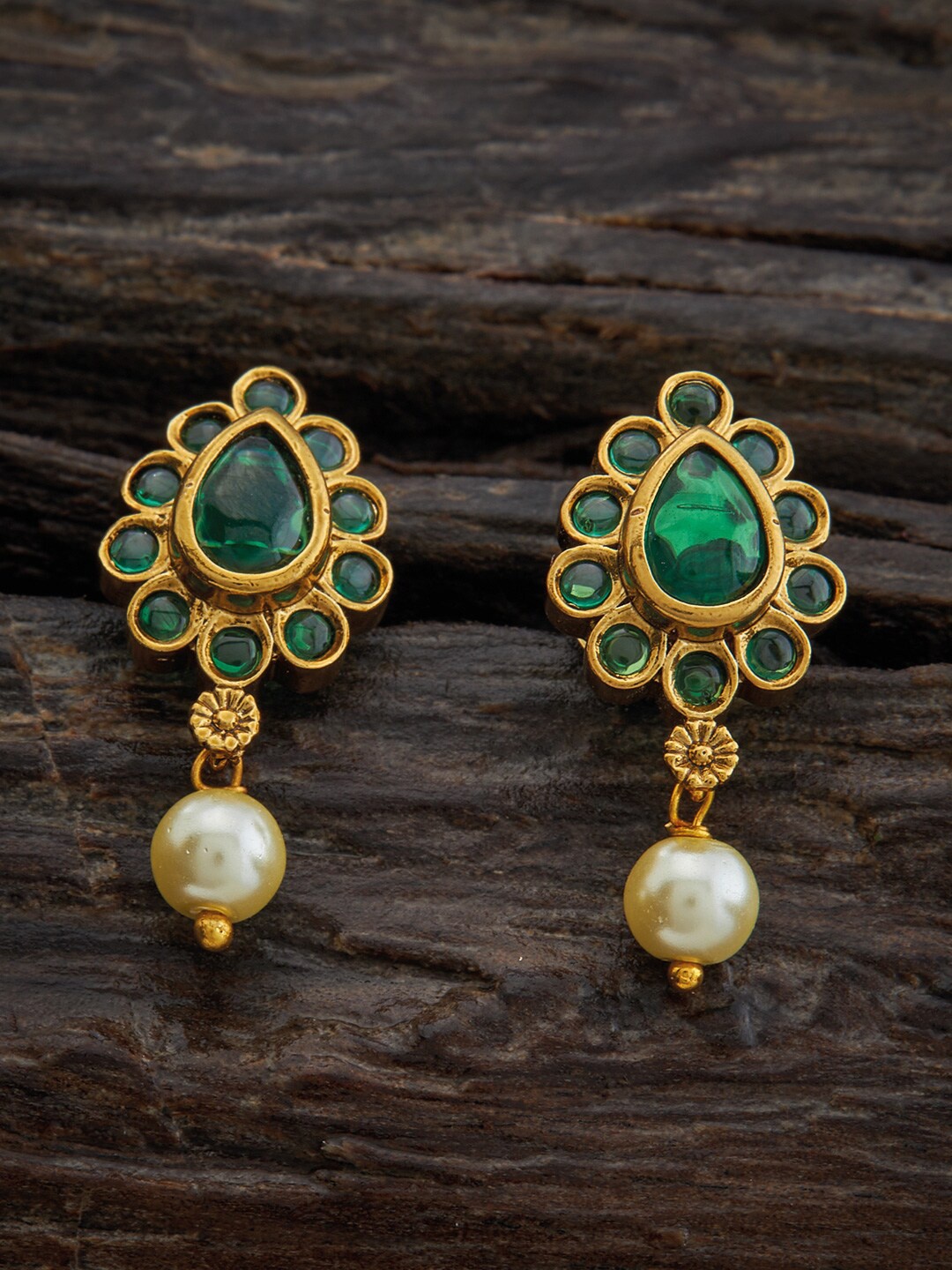 

Kushal's Fashion Jewellery Antique Contemporary Drop Earrings, Green