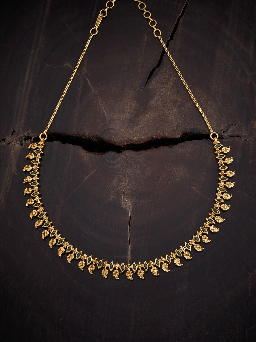 

Kushal's Fashion Jewellery Antique Copper Necklace, Gold