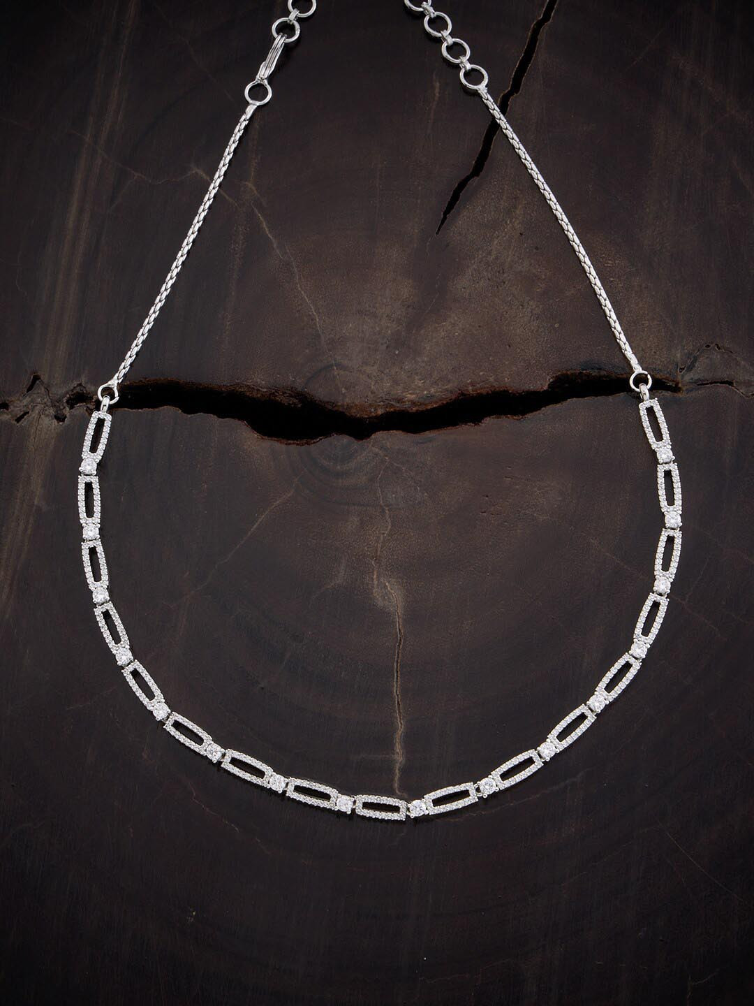 

Kushal's Fashion Jewellery Rhodium-Plated Necklace, Silver