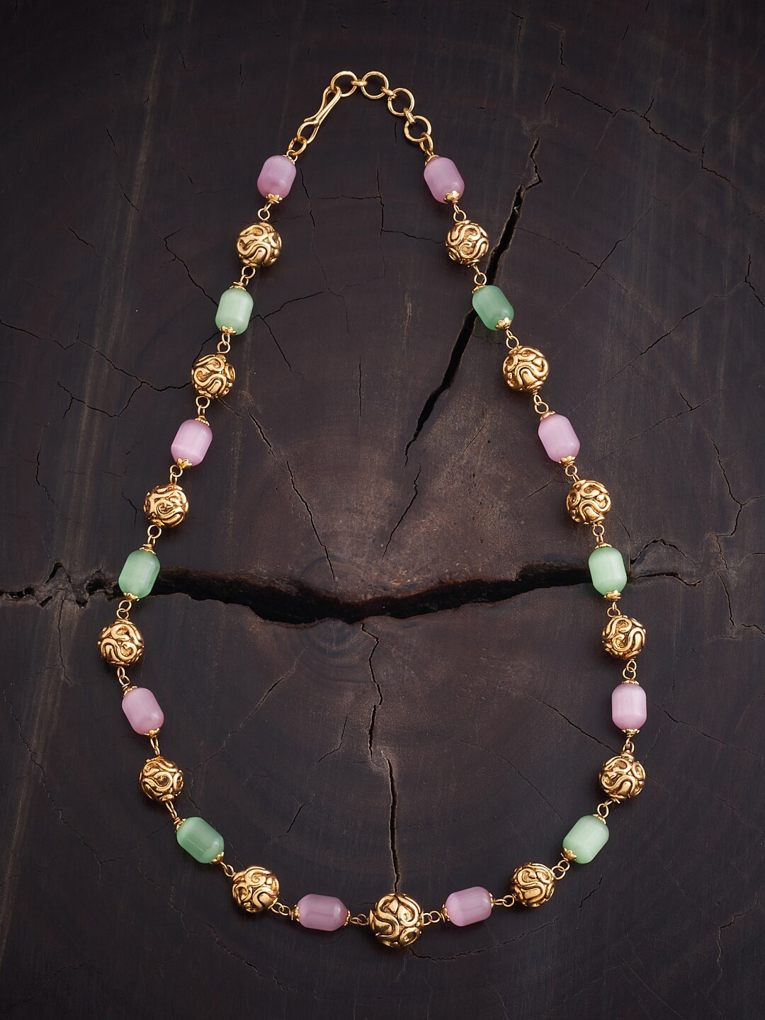 

Kushal's Fashion Jewellery Antique Copper Necklace, Gold