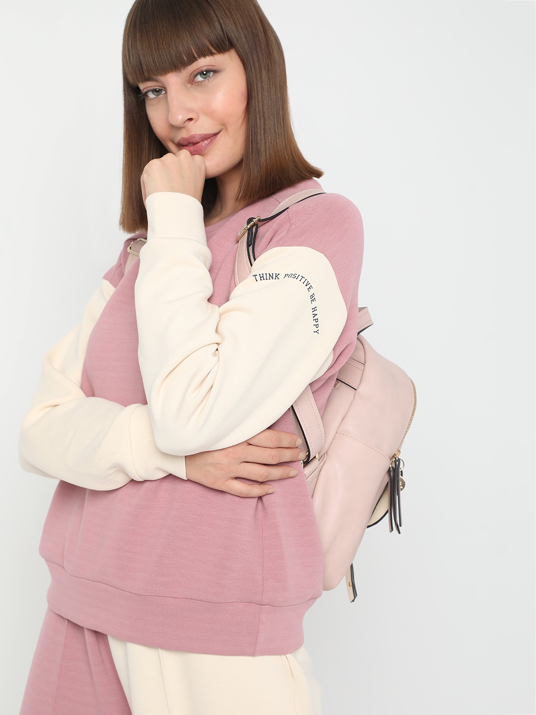 

Vero Moda Round Neck Long Sleeves Sweatshirt, Pink