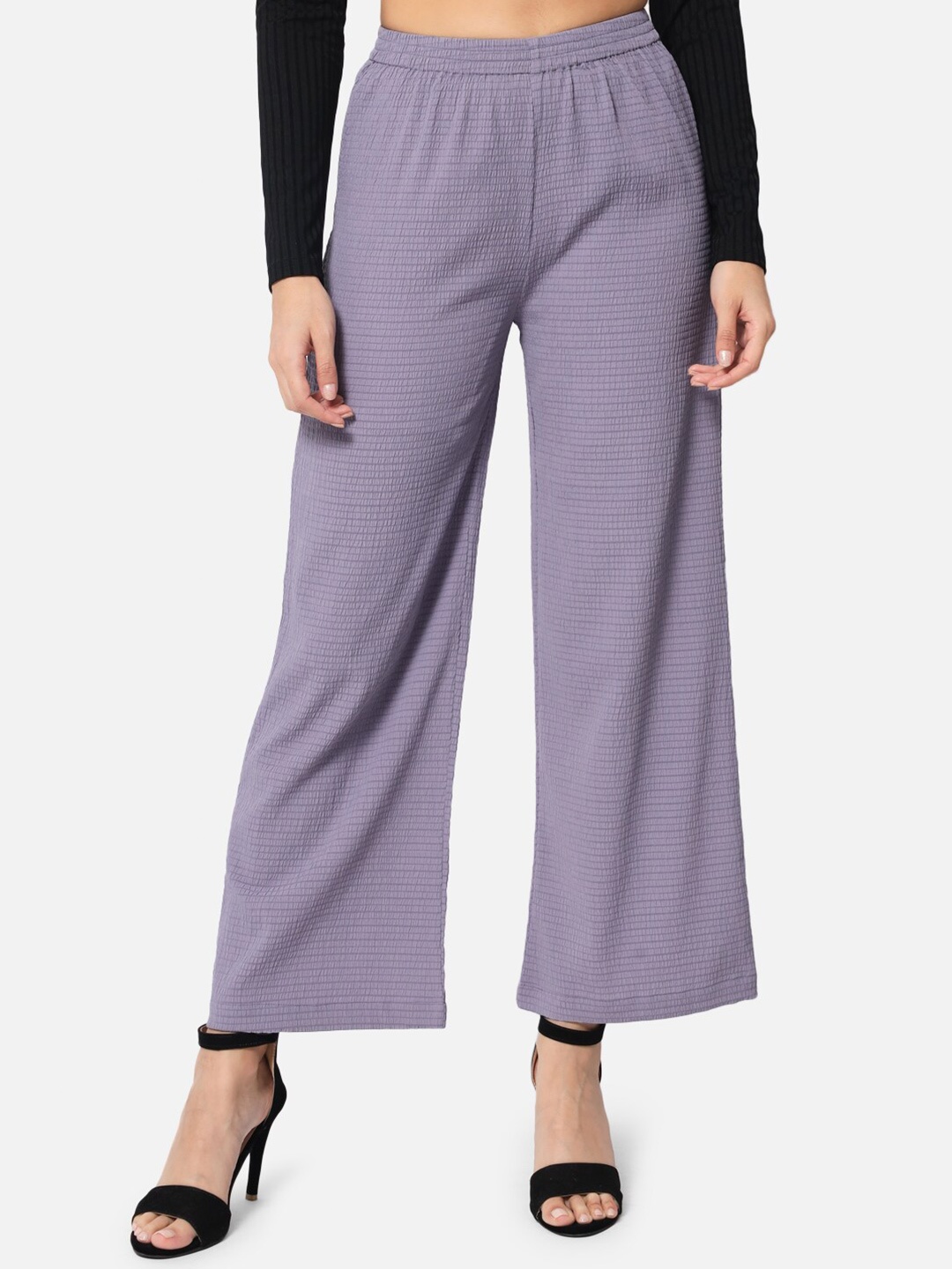 

ALL WAYS YOU Women Straight Palazzos, Purple