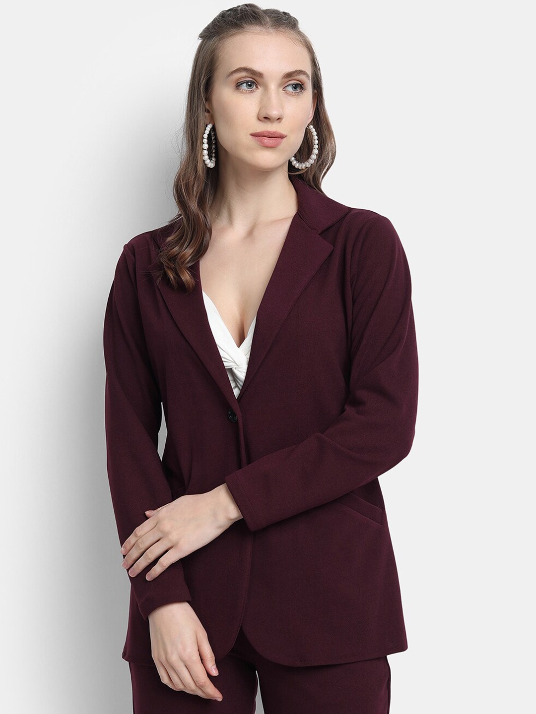 

Golden Kite Single Breasted Blazers, Burgundy