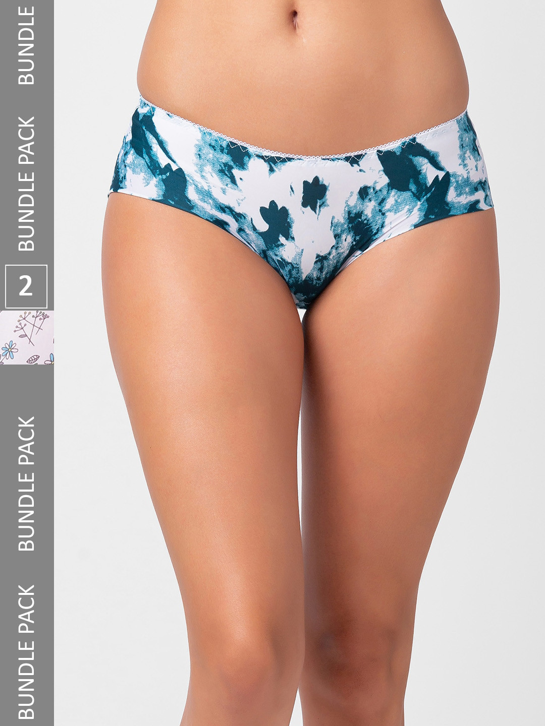 

NOIRA Pack Of 2 Assorted Printed Mid-Rise Hipster Briefs