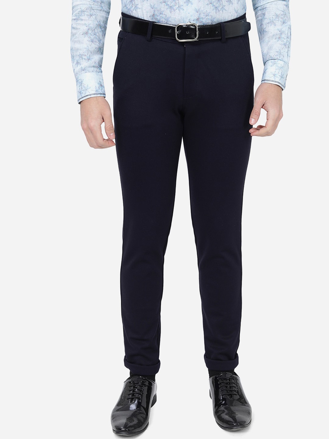 

JB STUDIO Men Slim Fit Cotton Chinos, Blue