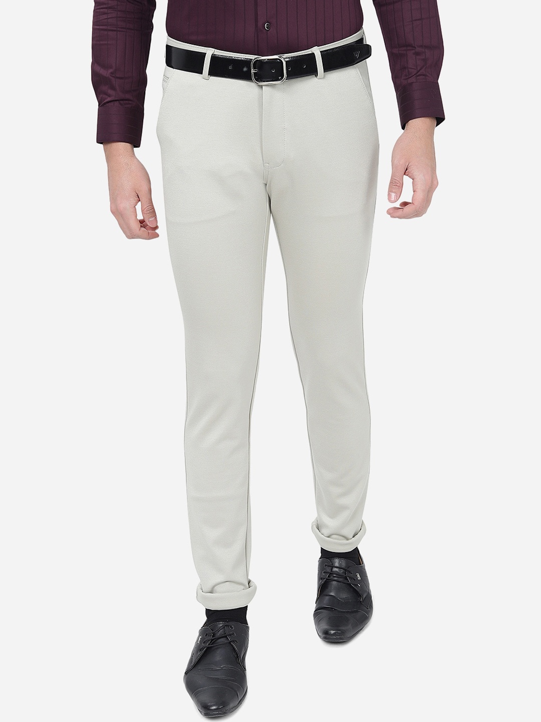 

JB STUDIO Men Slim Fit Cotton Chinos, Beige