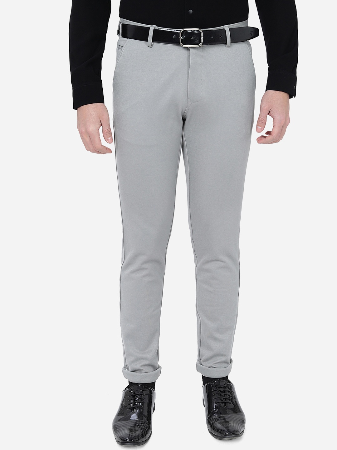 

JB STUDIO Men Slim Fit Cotton Chinos, Grey