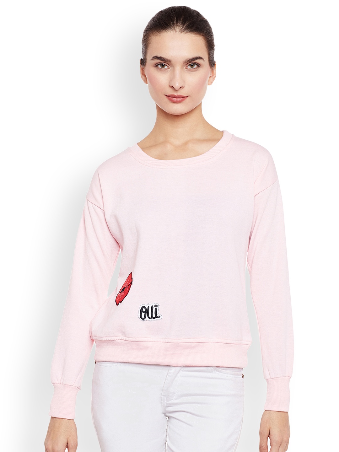 

Belle Fille Women Pink Solid Sweatshirt