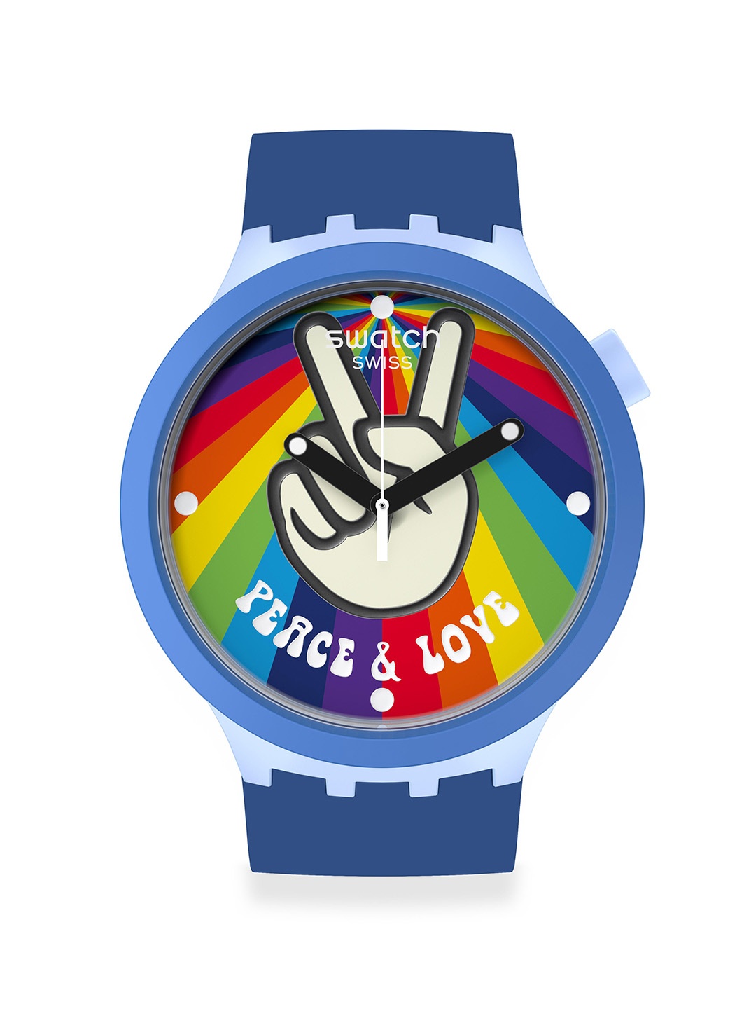 

Swatch Printed Dial & Straps Analogue Watch SB03N105, Blue