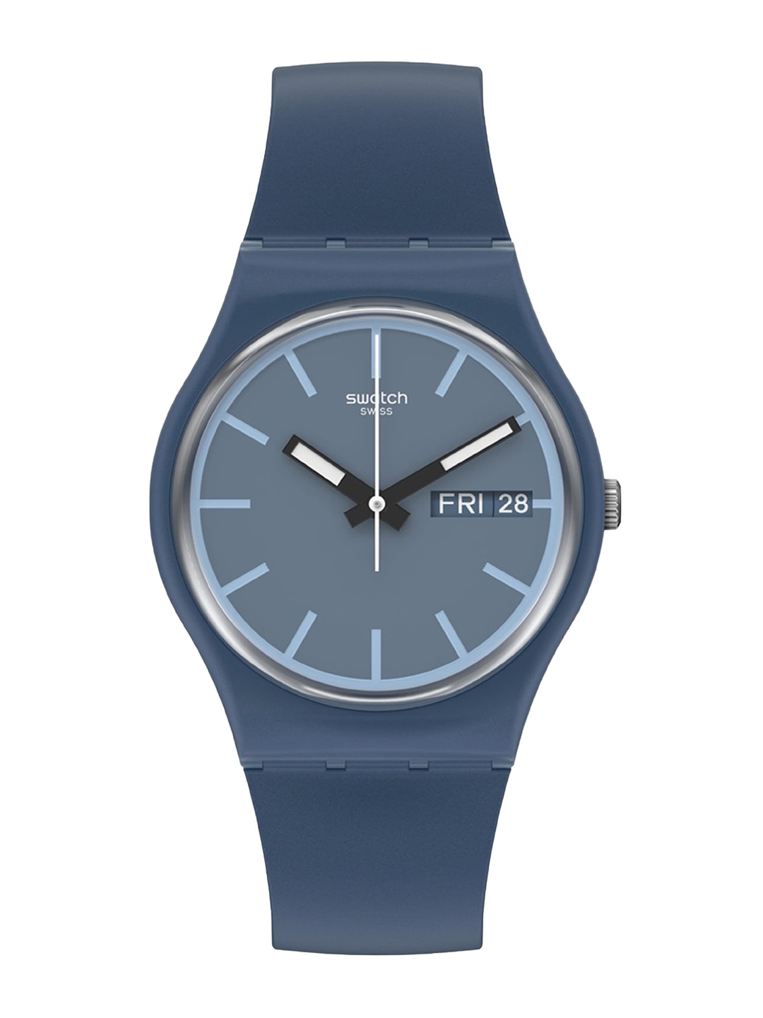 

Swatch Unisex Ceramic Straps Analogue Watch SO28N701, Blue