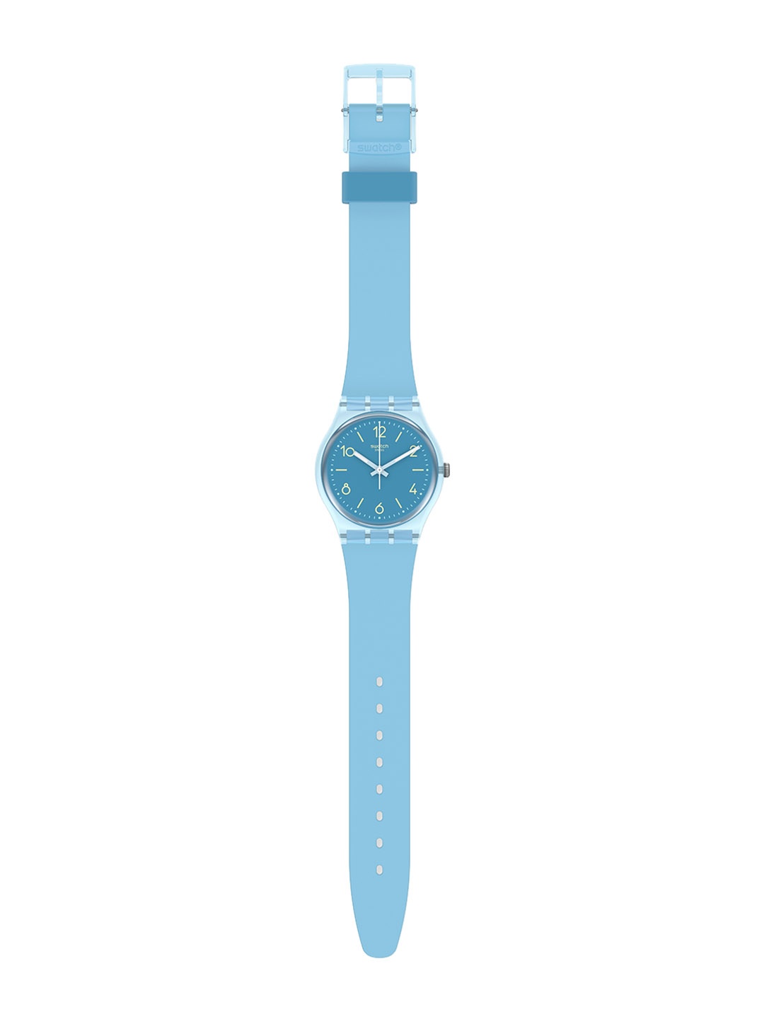 

Swatch Unisex Ceramic Straps Analogue Watch SO28S101, Blue