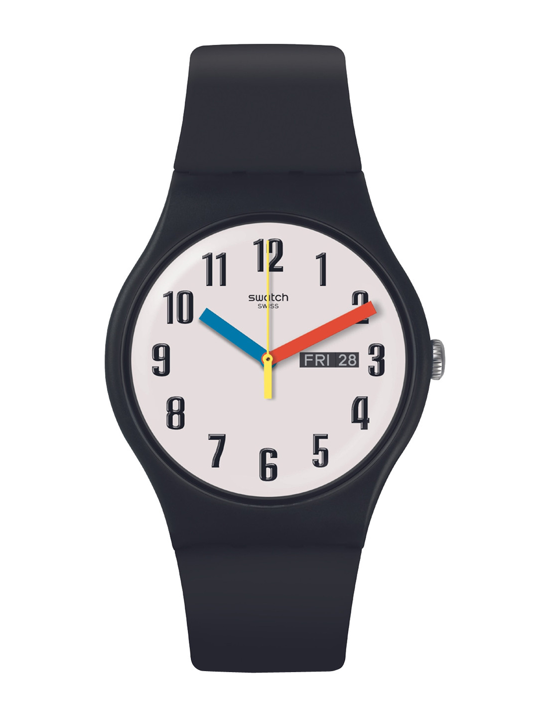 

Swatch Printed Straps Analogue Watch SO29B705 SO29B705, Black