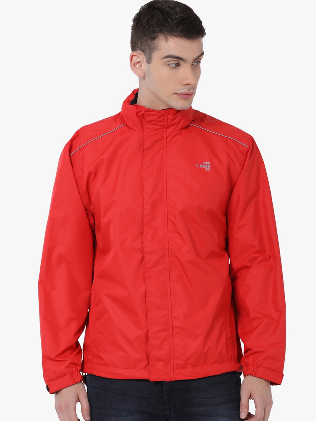 

t-base Men Hooded Waterproof Odour-Free Rain Jacket, Red