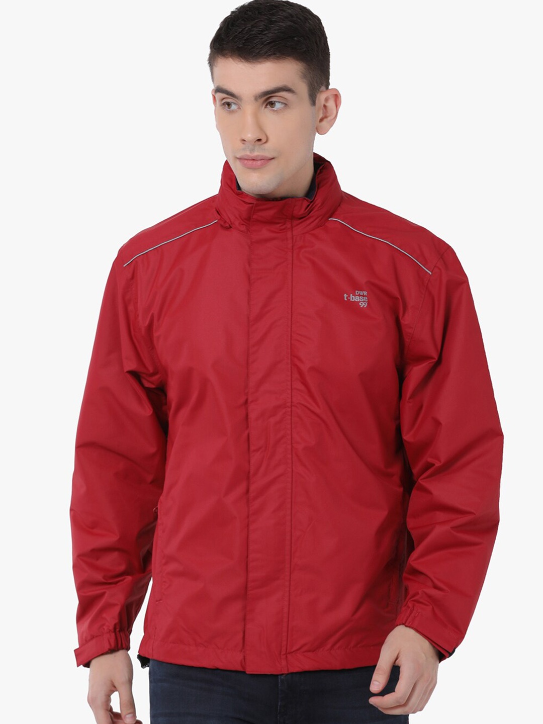 

t-base Men Hooded Waterproof Odour-Free Rain Jacket, Red