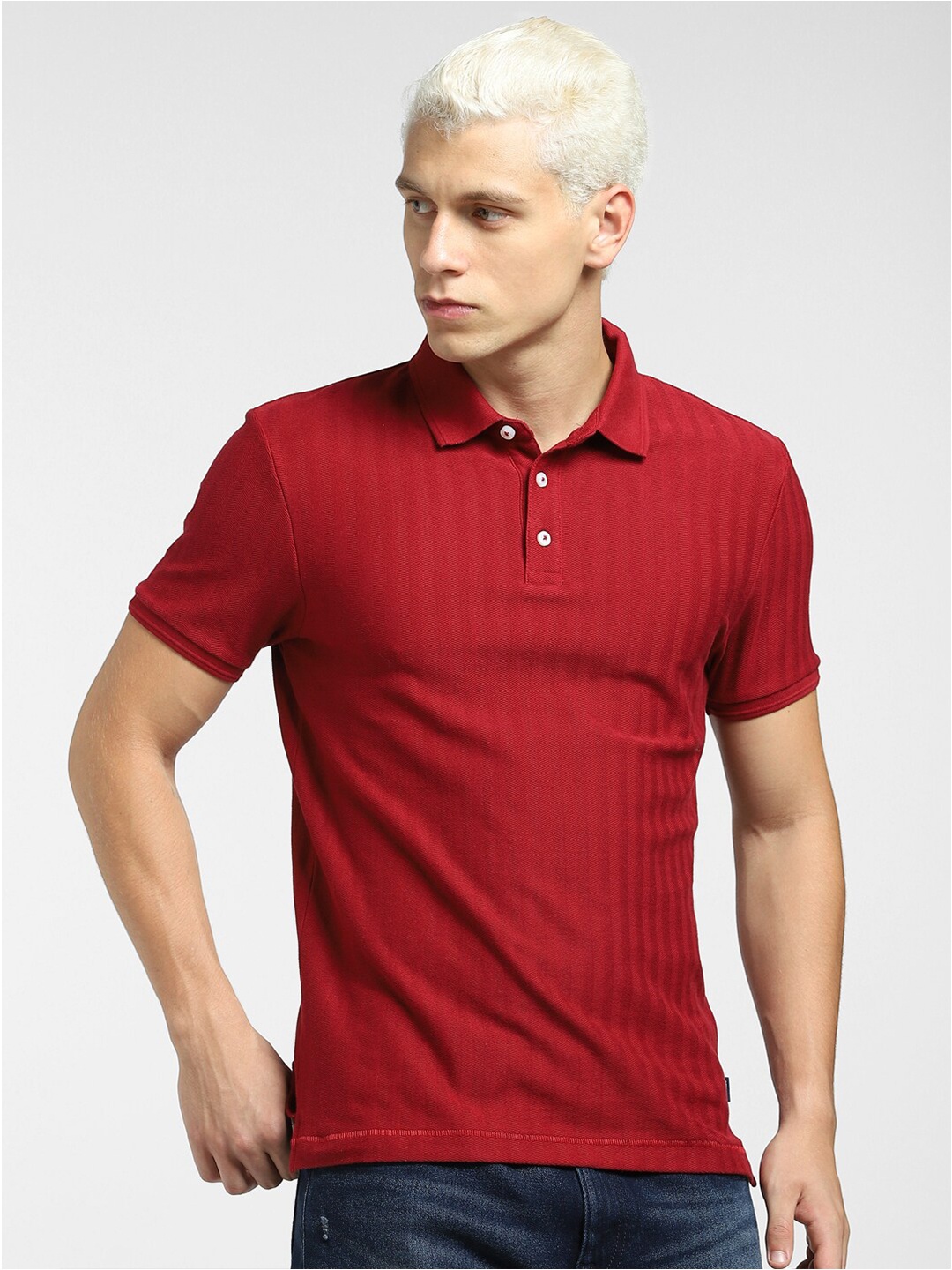 

Jack & Jones Polo Collar Slim Fit Cotton T-shirt, Maroon