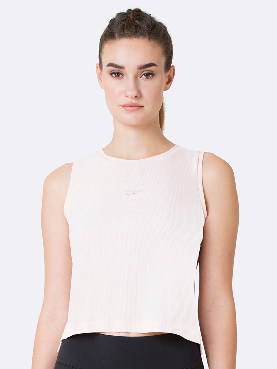 

Van Heusen Proactive Elite Solid Quick-Dry High Stretch Cropped Top, Pink