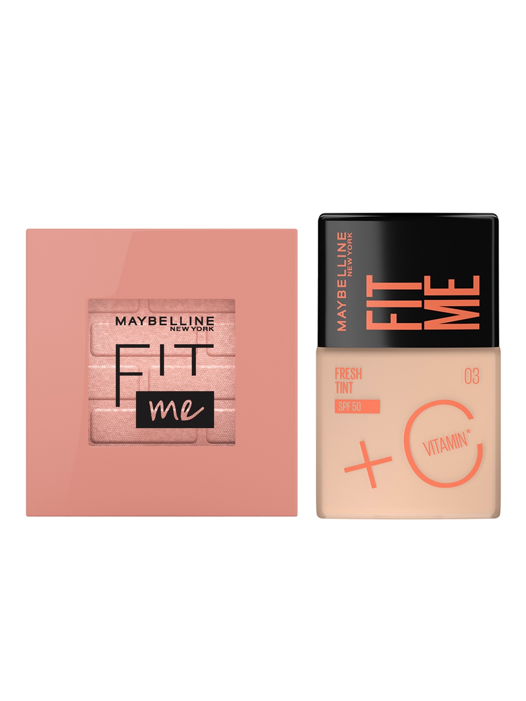 

Maybelline New York Fit Me Fresh Tint with SPF 50 - Shade 3 & Mono Blush - Hopeful 20, Pink