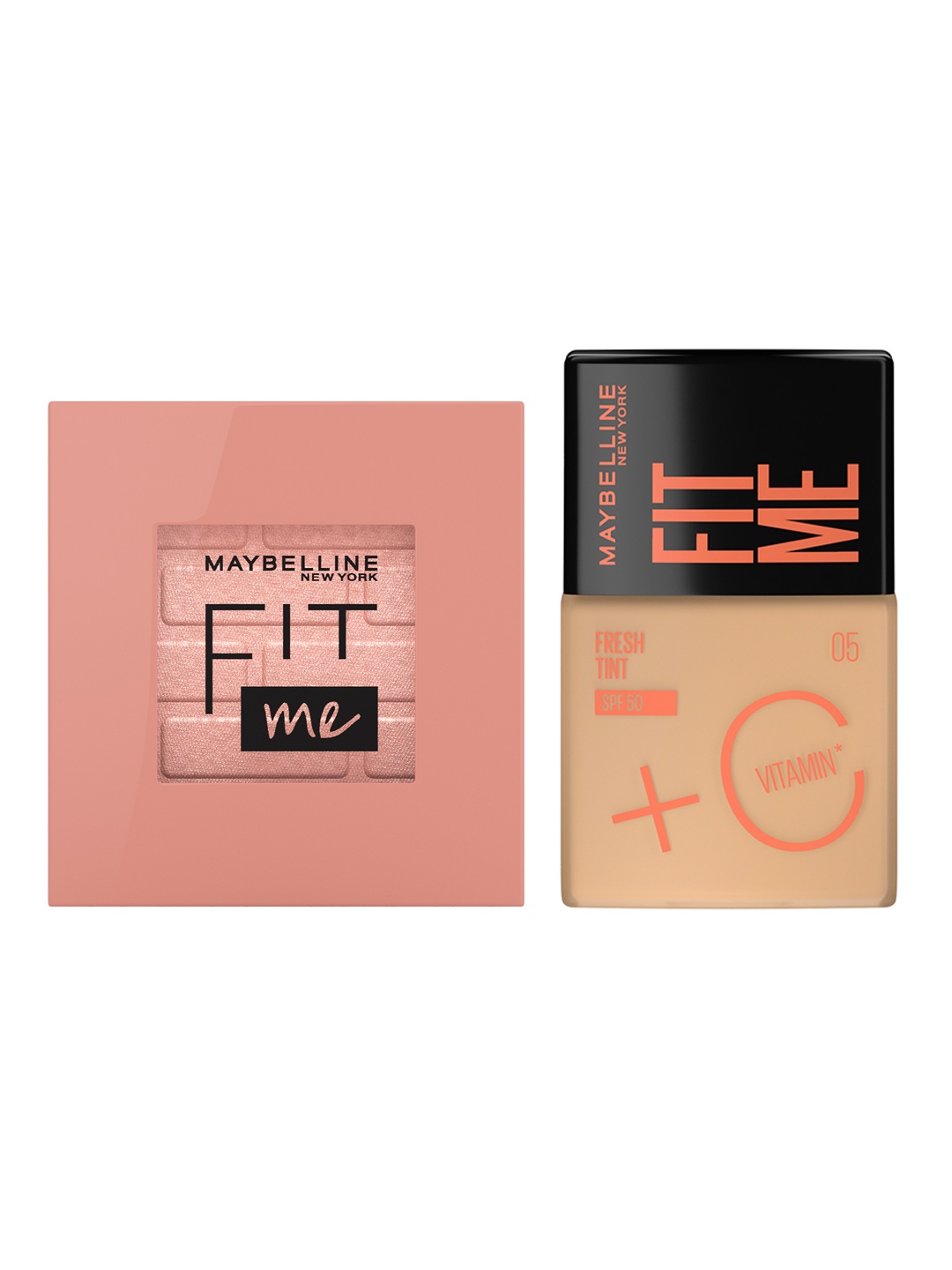 

Maybelline New York Fit Me Fresh Tint with SPF 50 - Shade 5 & Mono Blush - Hopeful 20, Beige