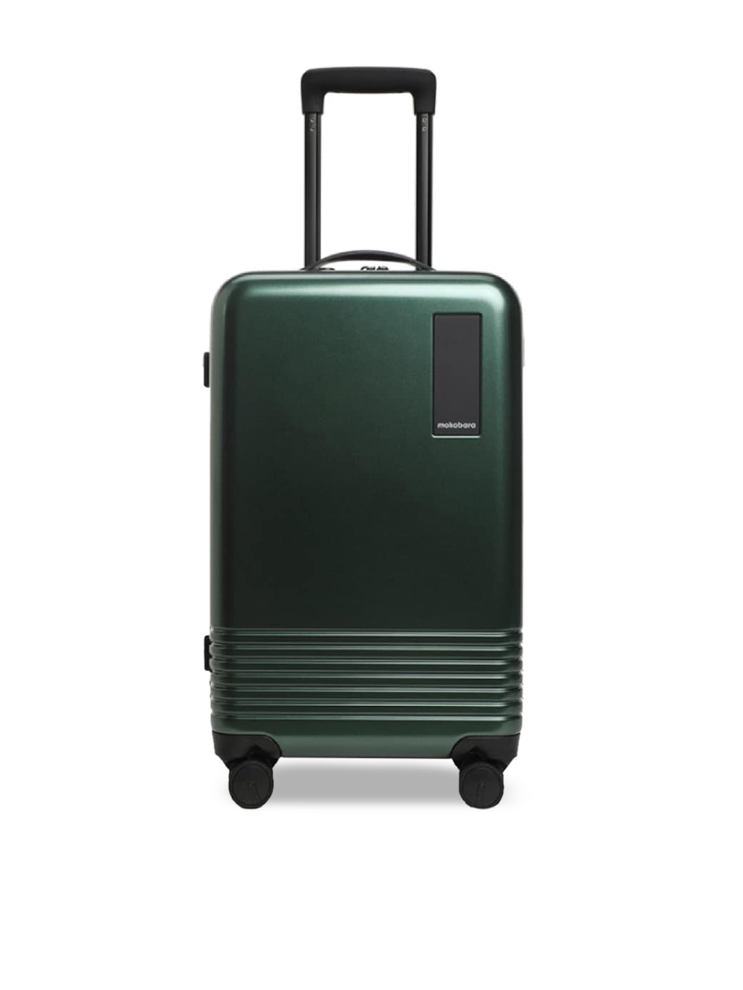 

MOKOBARA Textured Hard-Sided Water-Resistant Cabin Luggage Trolley Suitcase, Green