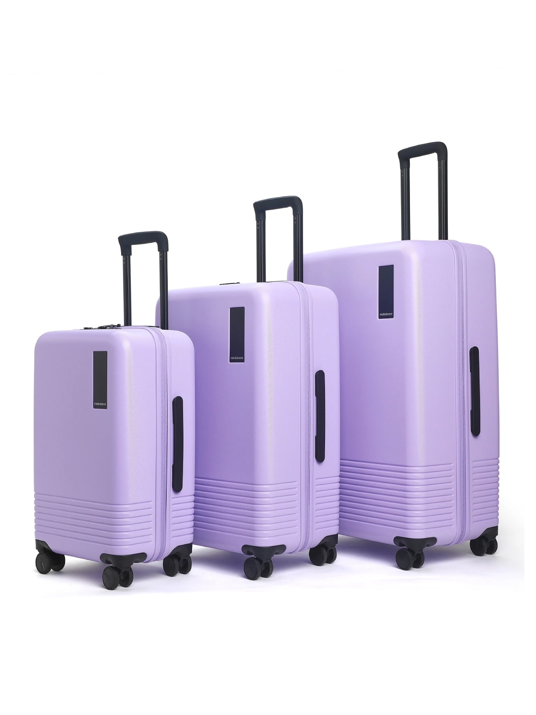 

MOKOBARA Set Of 3 Hard-Sided USB Charging Socket Trolley Suitcases, Lavender