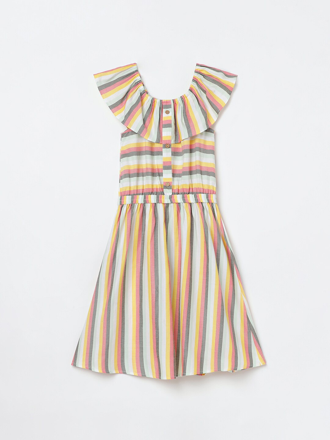 

Fame Forever by Lifestyle Girls Striped Fit & Flare Dress, Pink