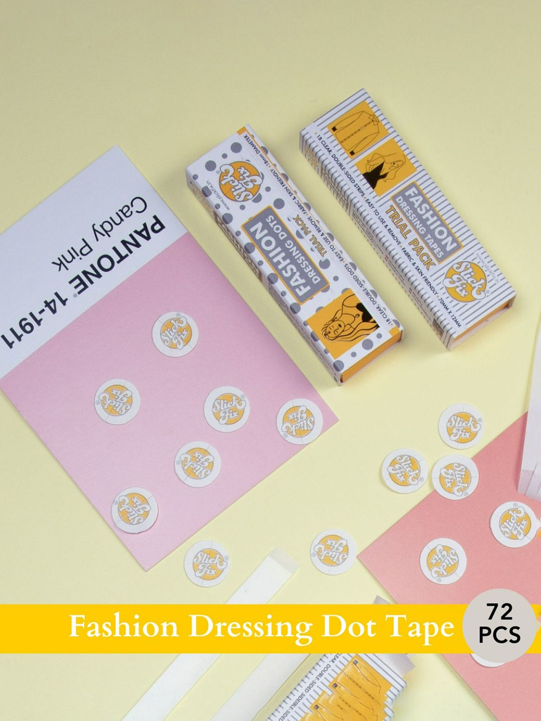 

SLICKFIX 72 Psc Dressing Dots Tape, Transparent