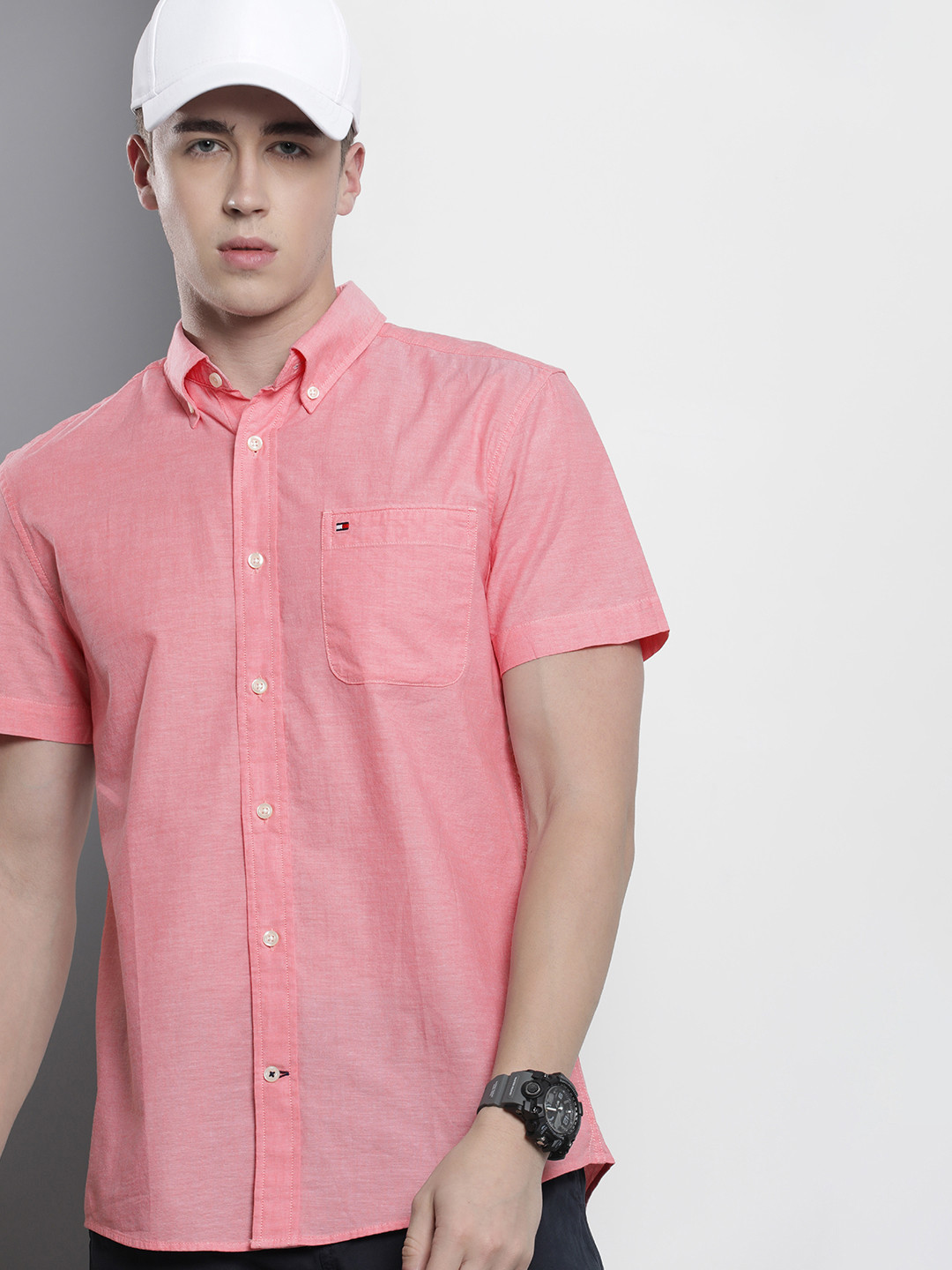 

Tommy Hilfiger Pure Cotton Casual Shirt, Pink