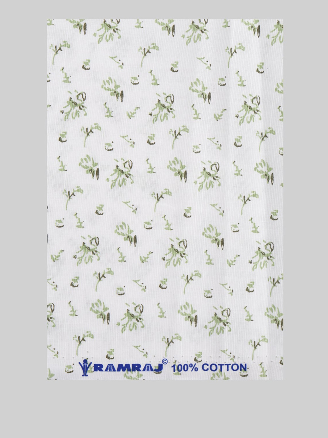 

Ramraj Men Printed Cotton Unstitched Shirt Fabric, White