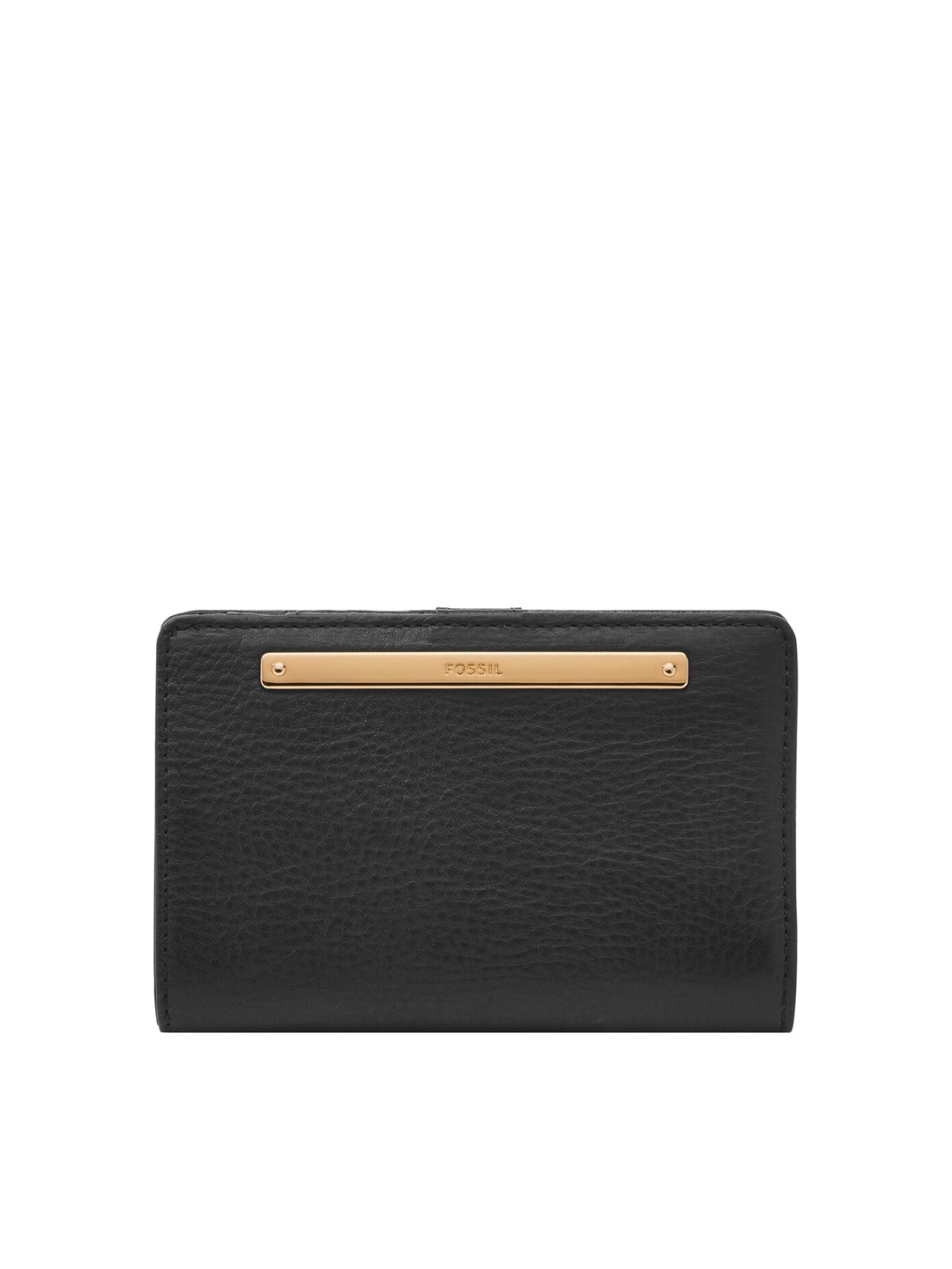 

Fossil Women Leather Two Fold Wallet With SD Card Holder, Black