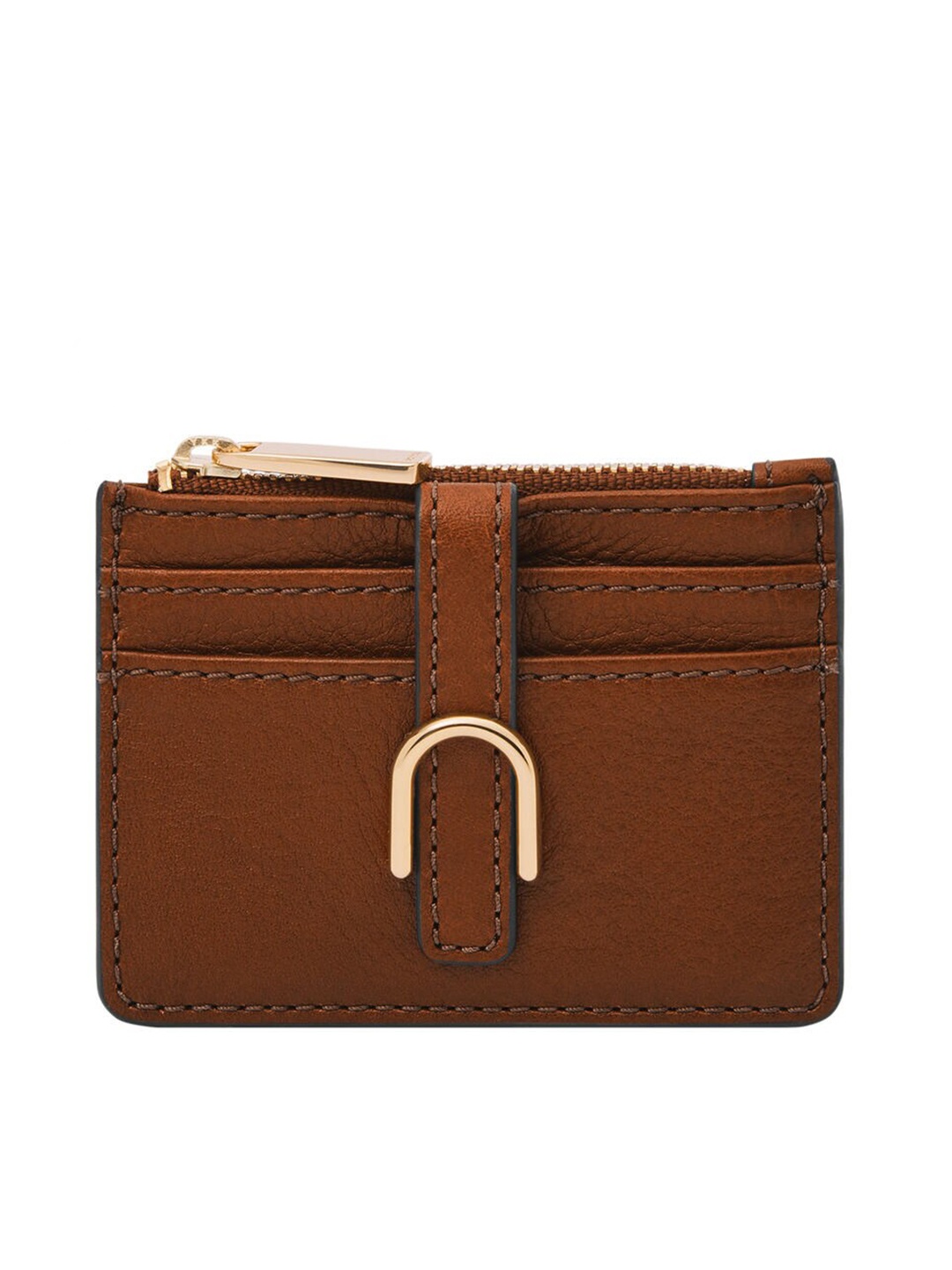 

Fossil Women Leather Card Holder, Brown