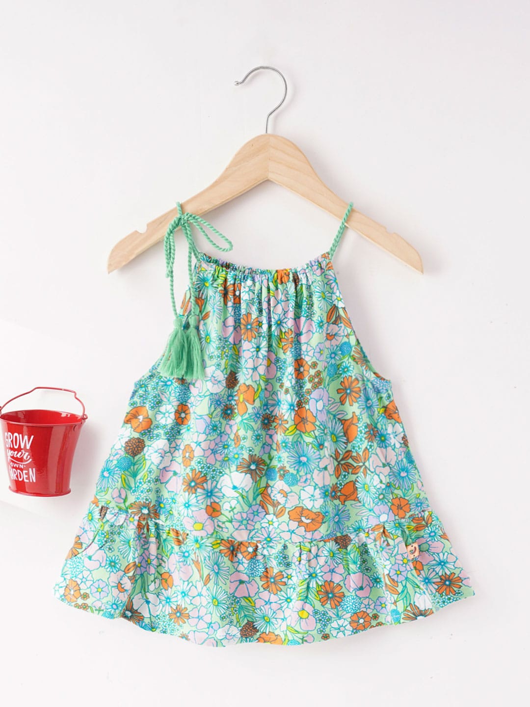 

Ed-a-Mamma Floral Print Shoulder Straps A-Line Top, Green