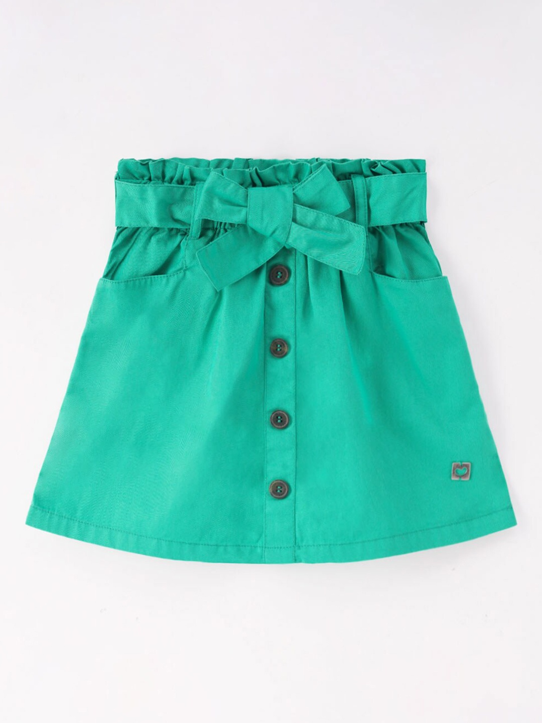 

Ed-a-Mamma Girls Above Knee Pure Cotton A-Line Skirt, Green