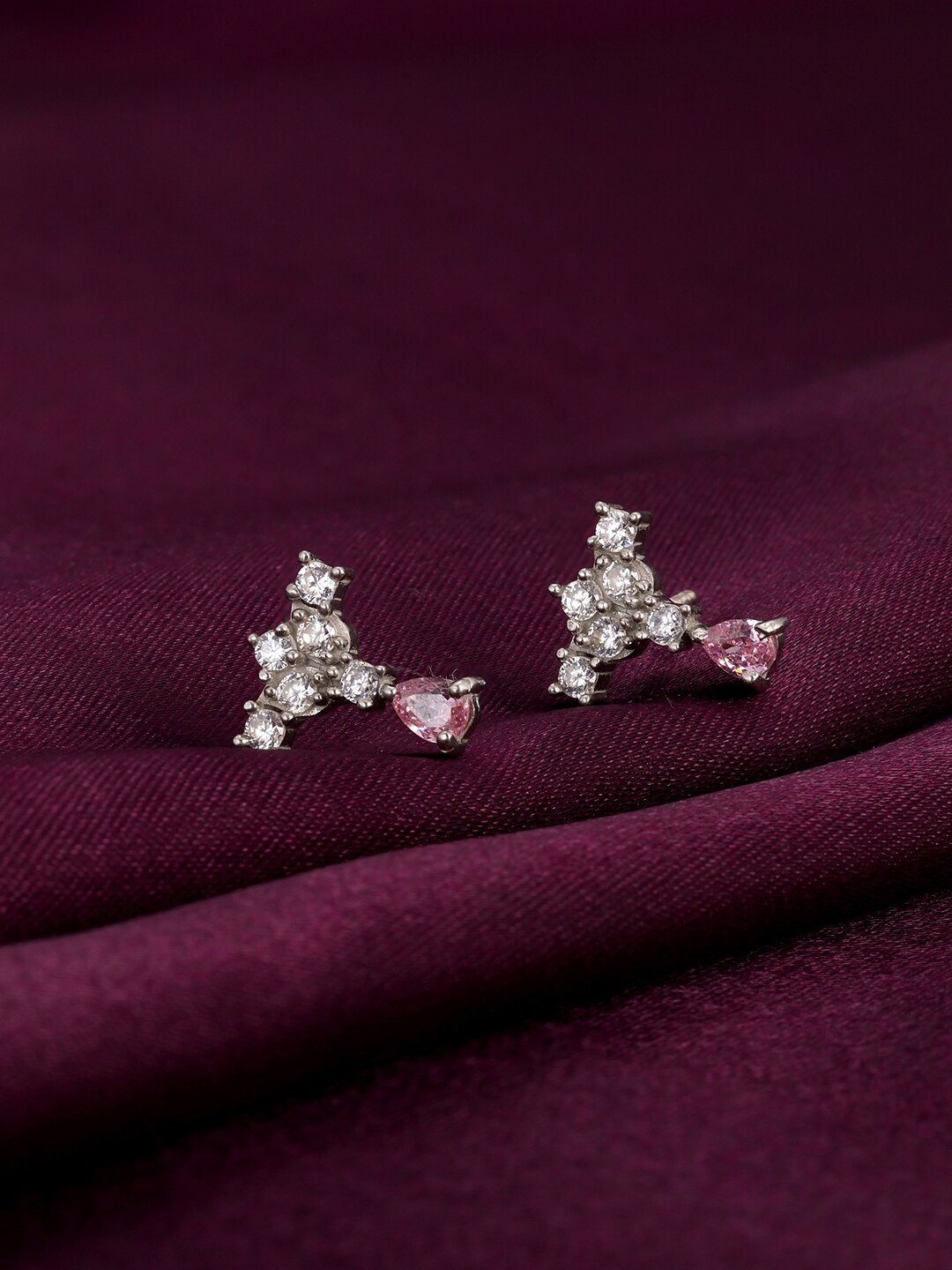 

GIVA 925 Sterling Silver-Plated Contemporary Studs Earrings, White