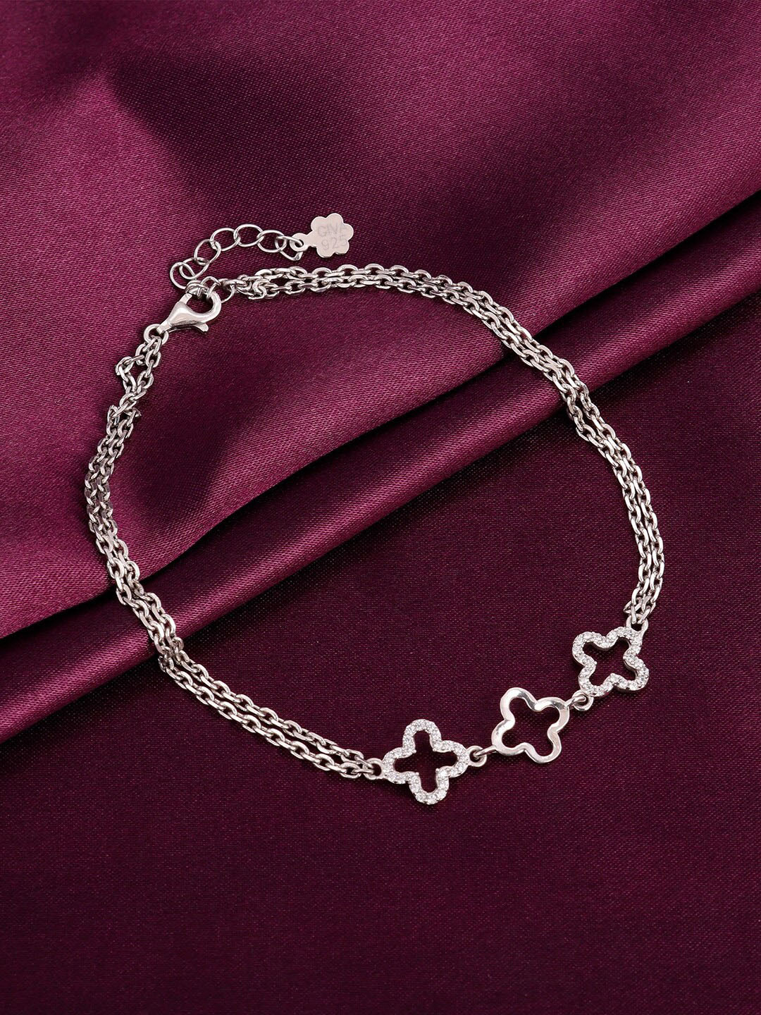 

GIVA 925 Sterling Silver Rhodium Plated Anklet (1 Piece)