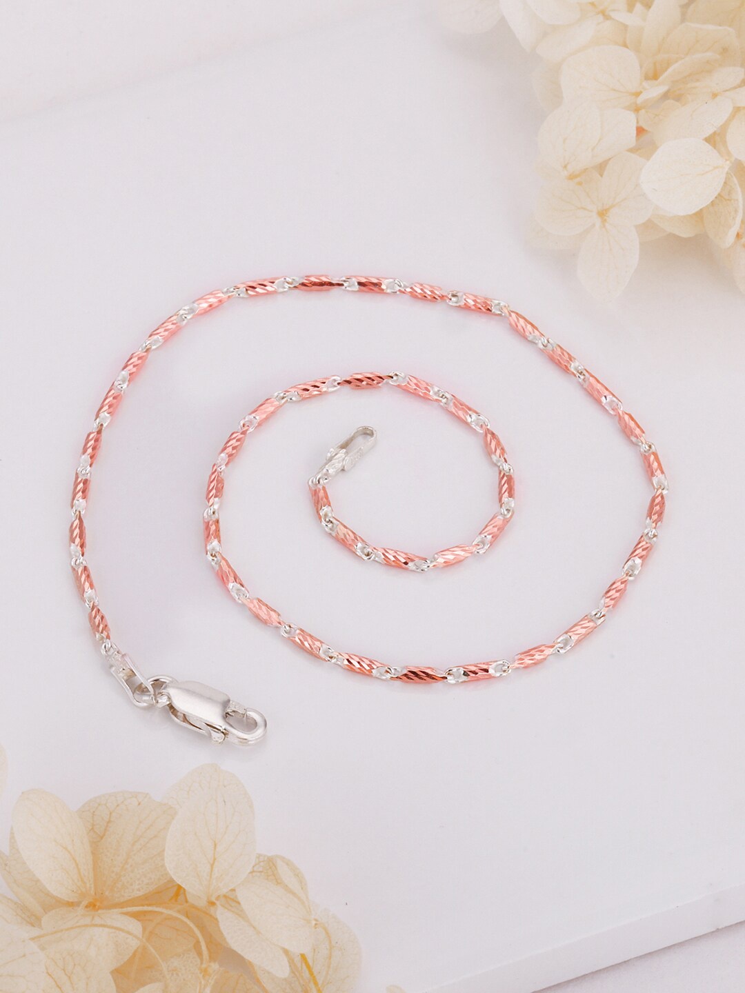 

GIVA 925 Sterling Silver Rose Gold-Plated Anklet