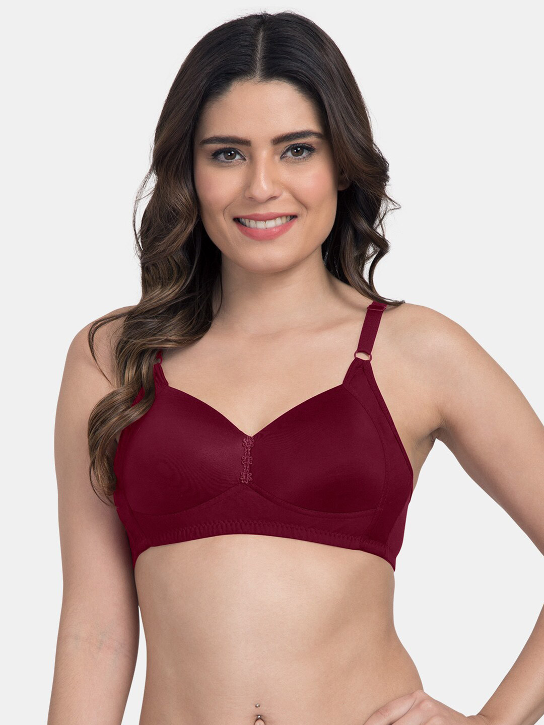 

Tweens Lightly Padded Non-Wired All Day Comfort Cotton Minimizer Bra, Purple