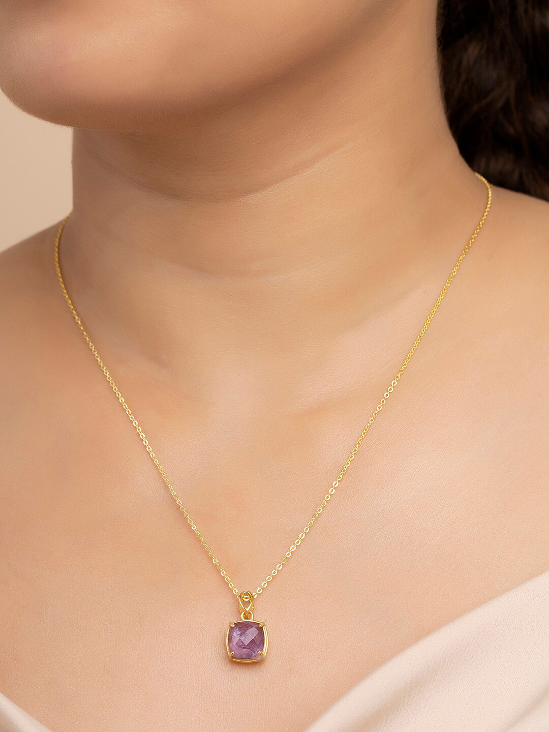 

March by FableStreet Sterling Silver Gold-Plated Necklace