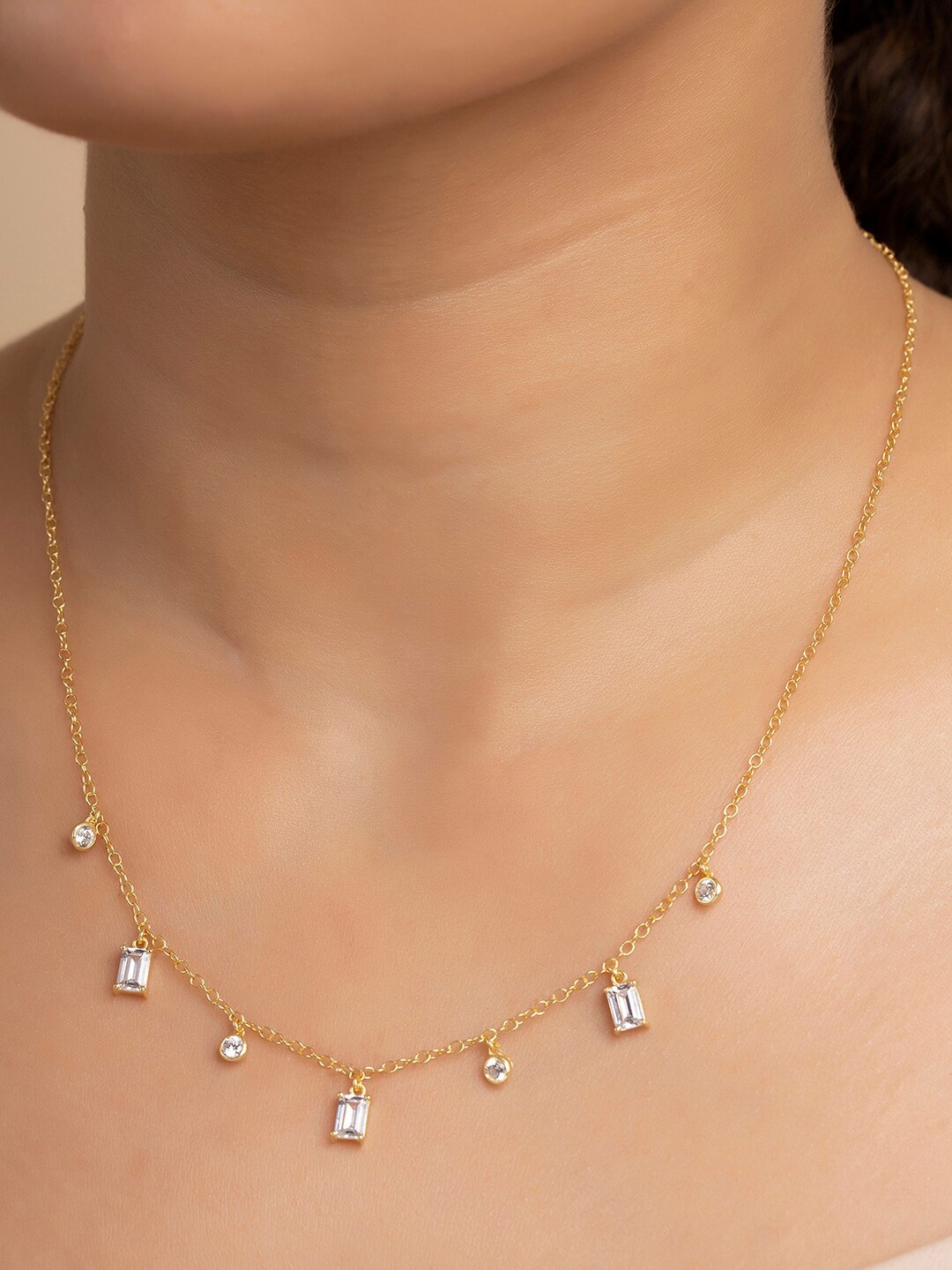 

March by FableStreet Sterling Silver Gold-Plated Necklace
