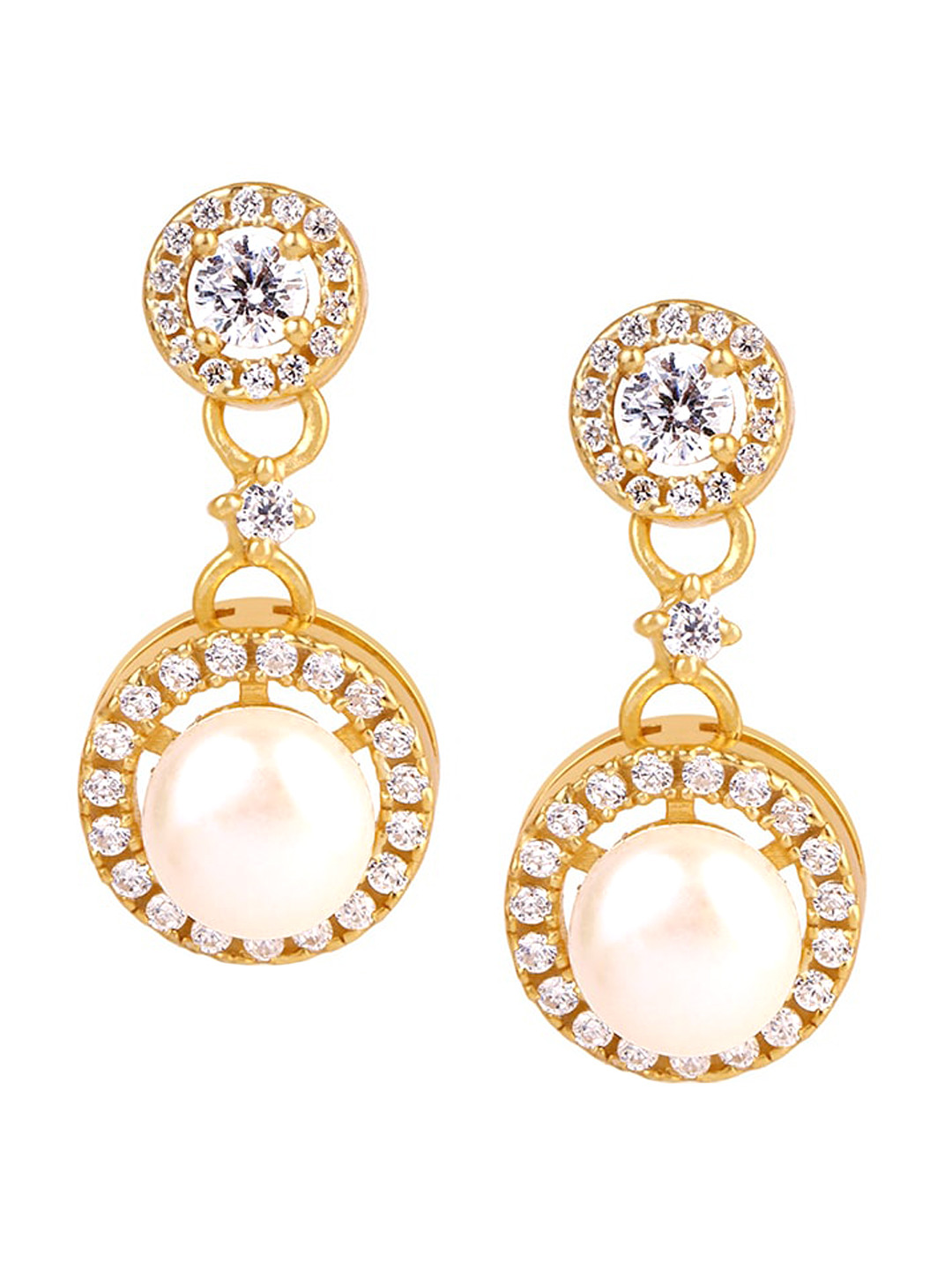 

March by FableStreet 18k Gold-Plated Contemporary Drop Earrings